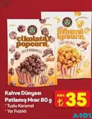 KAHVE DÜNYASI PATLAMIŞ MISIR 80 G fiyat ve kampanya bilgisi